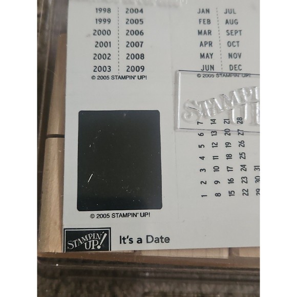 NEW STAMPIN UP MOUNTED STAMP SET *ITS A DATE*  RETIRED - Picture 2 of 5